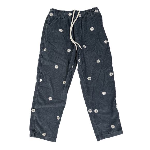 Urban Outfitters - Corduroy Loose Fit Dice Pants in Gray & White - Picture 1 of 3